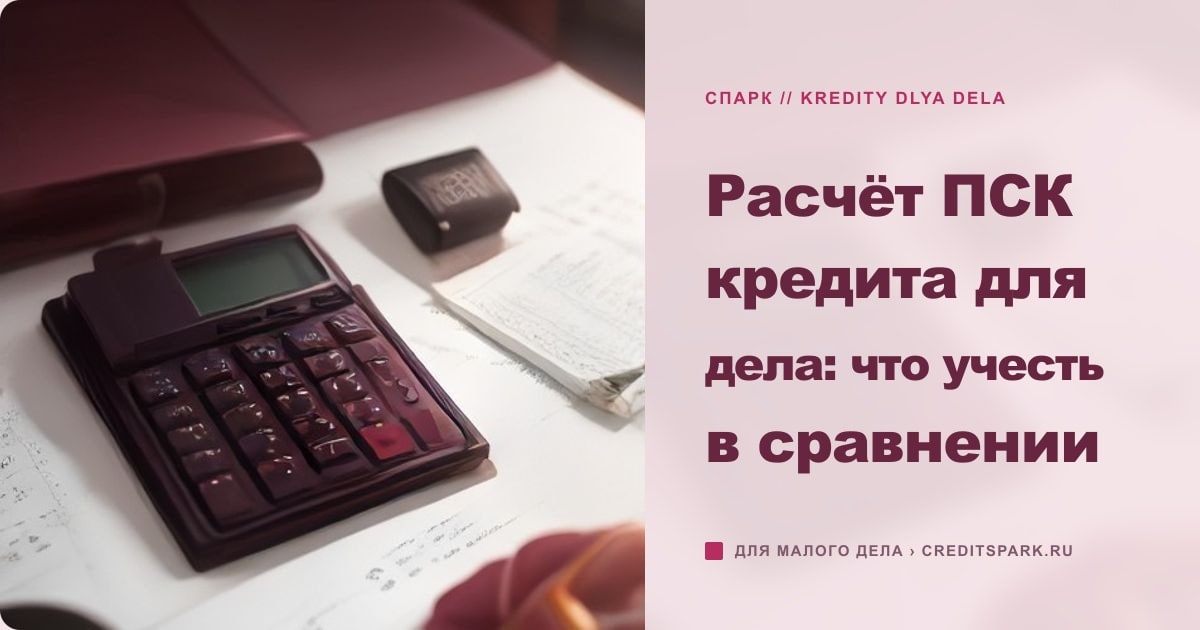 Иллюстрация к статье «Расчёт ПСК кредита для дела: что учесть в сравнении»
