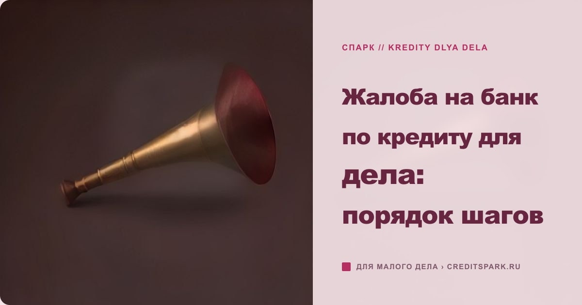 Иллюстрация к статье «Жалоба на банк по кредиту для дела: порядок шагов»